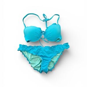 Victoria's Secret Turquoise Bikini Set Size Large
